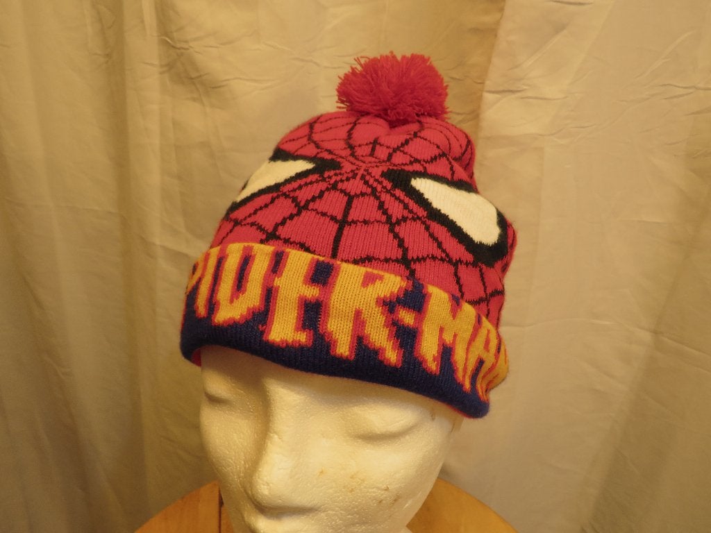spiderman muts met pompon, Gebruikt, Jongen of Meisje, Ophalen of Verzenden, 146 t/m 152