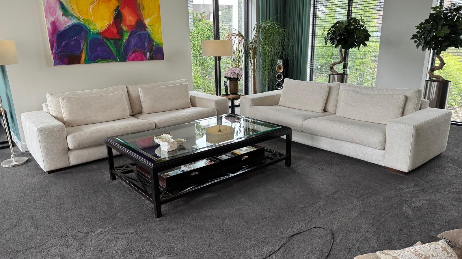 2x Moderne banken - 2.50m x 1.00m - Tilburg, Huis en Inrichting, Banken | Bankstellen, Ophalen, 250 tot 300 cm, Gebruikt, 75 tot 100 cm