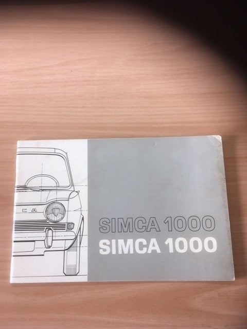 Simca 1000 Gebruikershandleiding - Zeer Goede Conditie  NL, Ophalen of Verzenden