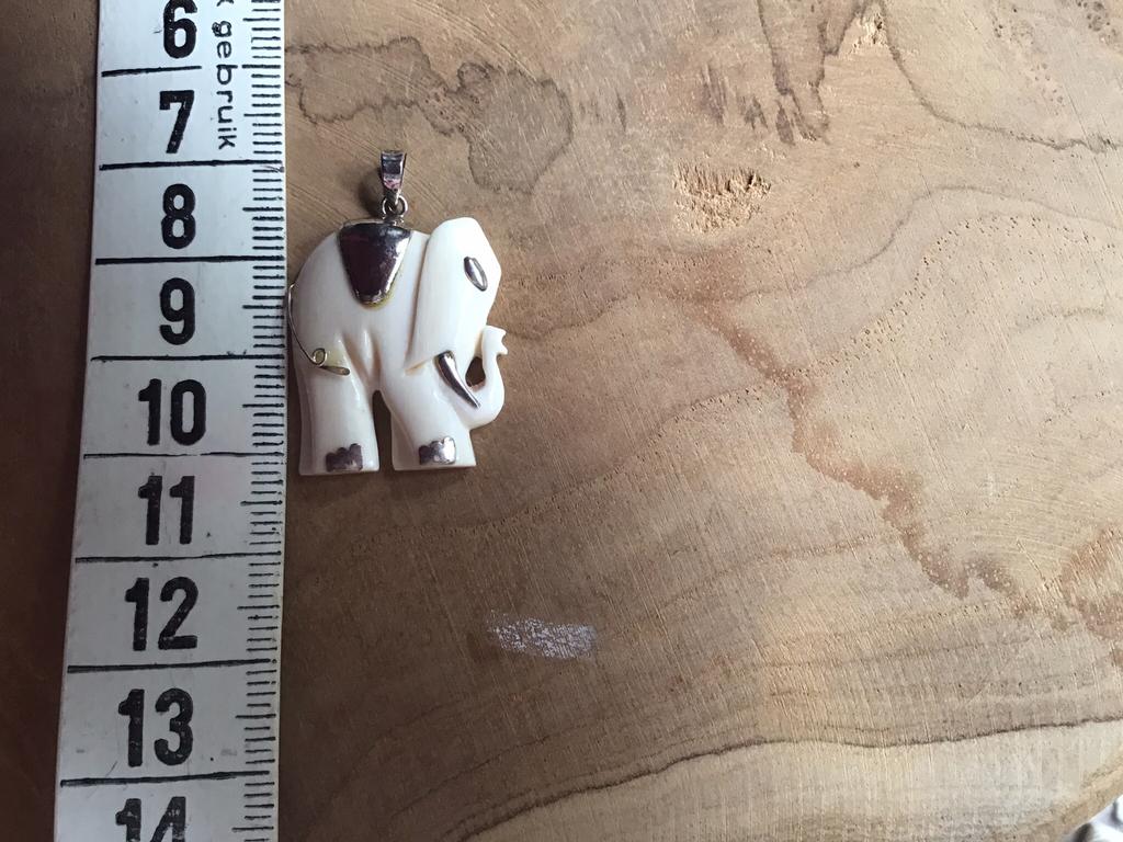 Olifant hanger met zilver,benen olifant met zilver, Ophalen, Zo goed als nieuw
