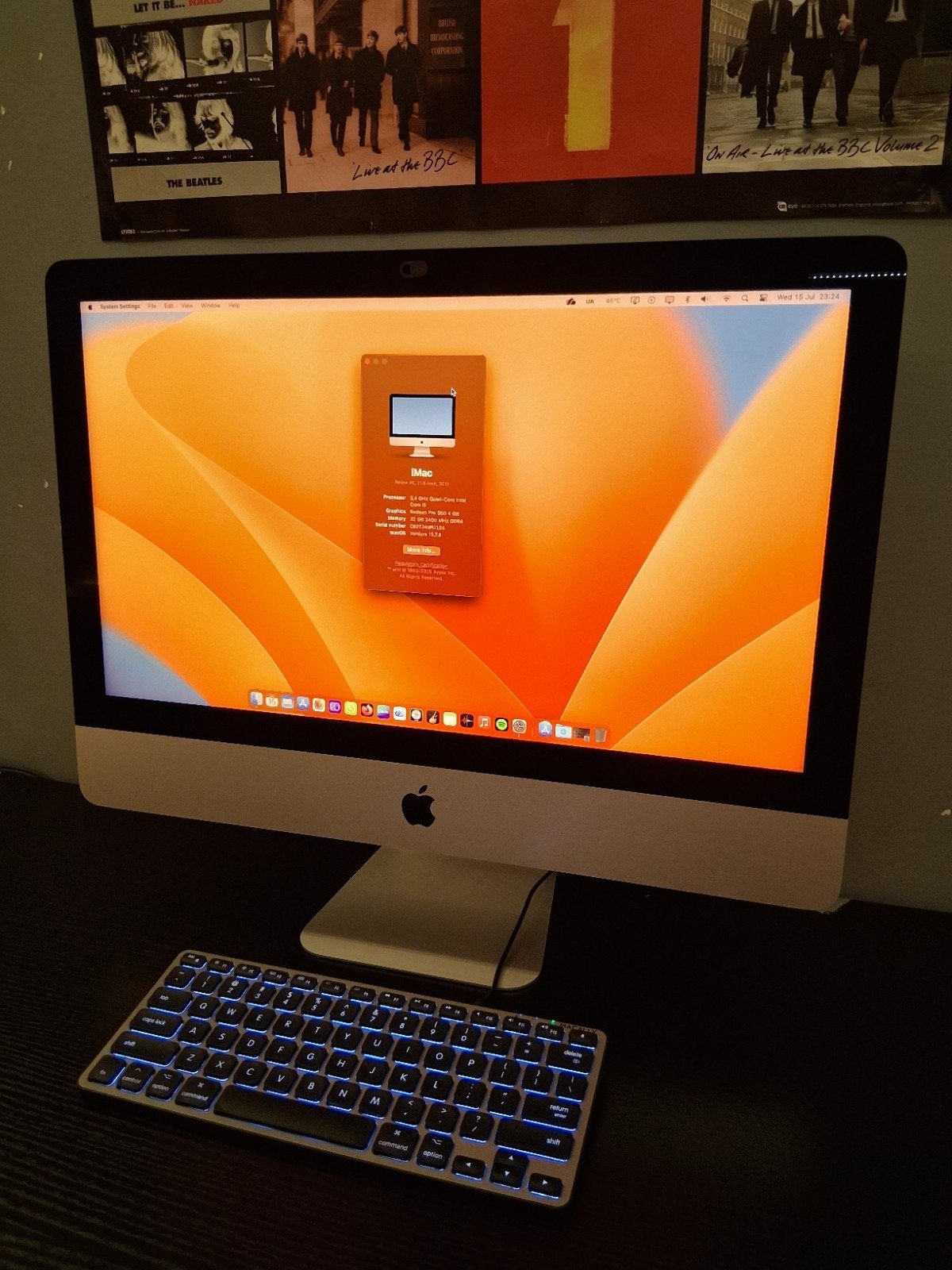 iMac 2017 21" Retina 4k/ i5/ 32gb/ 500gb SSD/ 4gb vram, Computers en Software, Apple Desktops, Ophalen, 32 GB, SSD, IMac