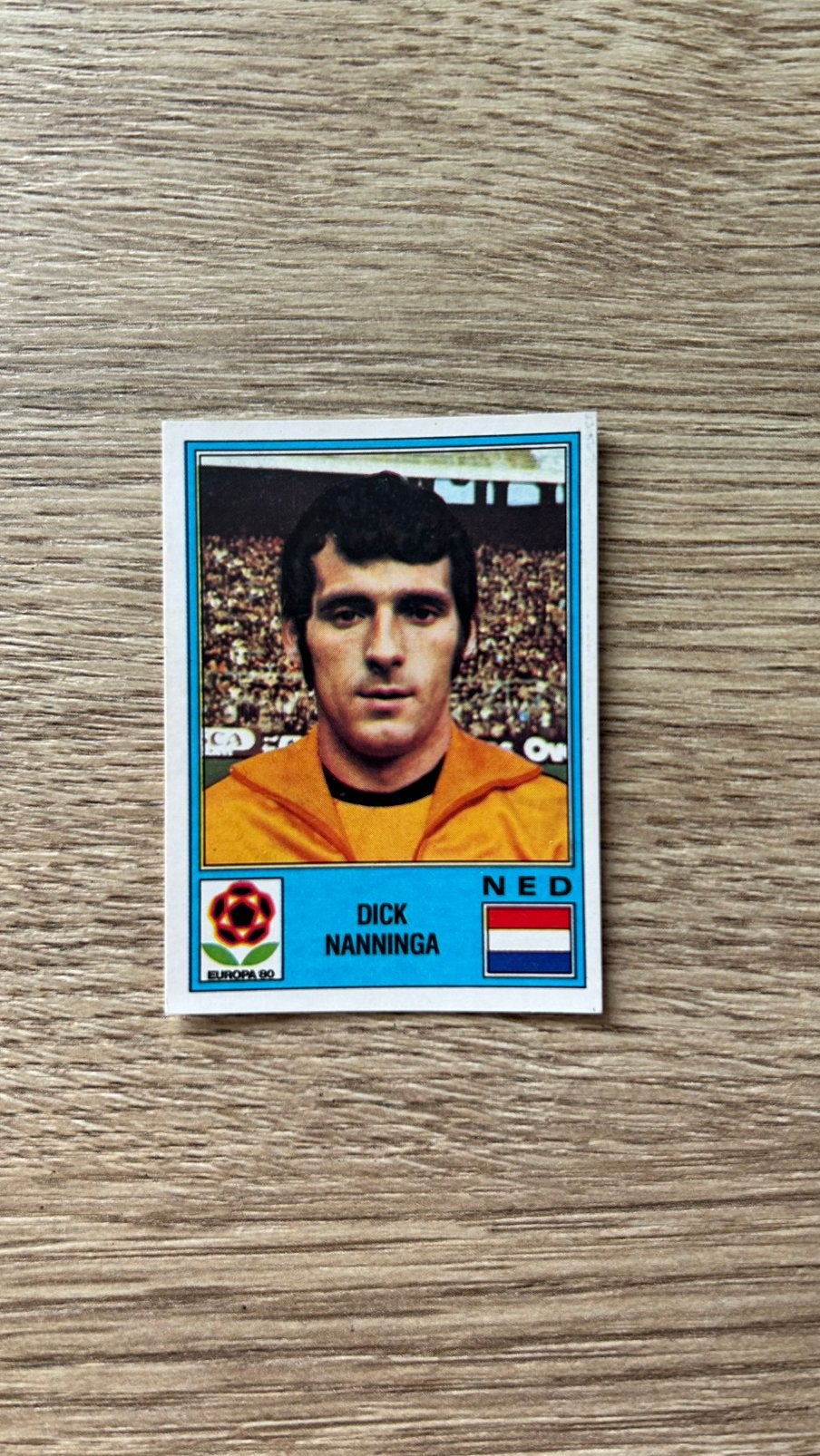 Panini Europa 80 plaatje Dick Nanninga EK 80, Verzenden, Zo goed als nieuw, Plaatje