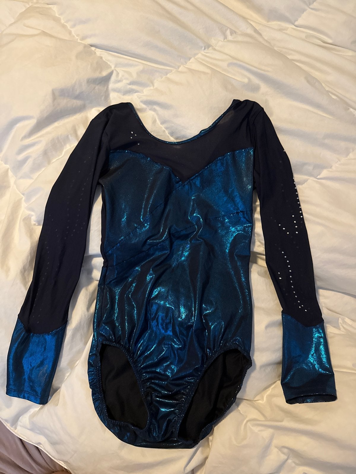 Turnpakje met bijpassend broekje - Blauw/Groen, Sport en Fitness, Turnen, Kindermaat 146 t/m 176, Ophalen of Verzenden, Blauw