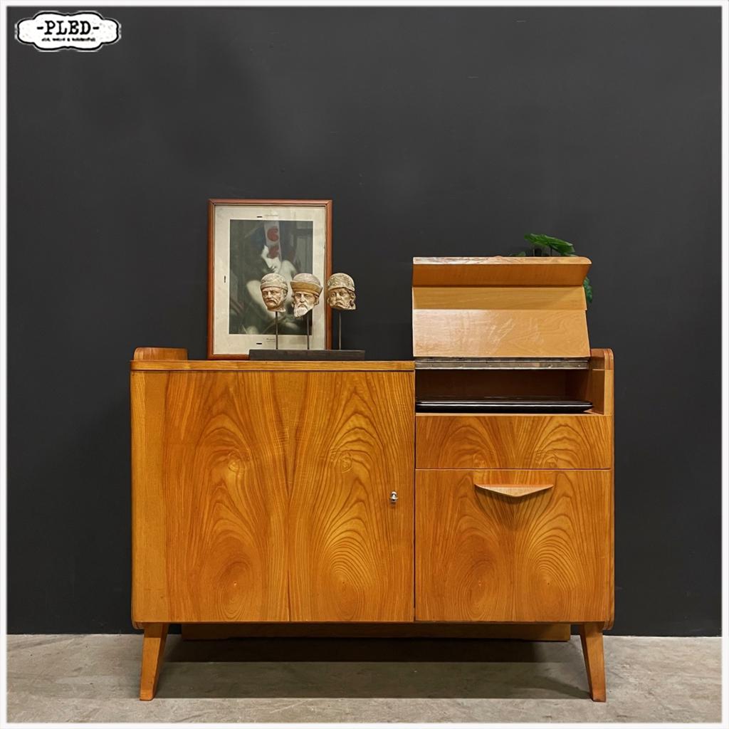 Vintage dressoir František Jirák Audiokast Kast sideboard, Ophalen, Gebruikt, 100 tot 150 cm, Met deur(en)