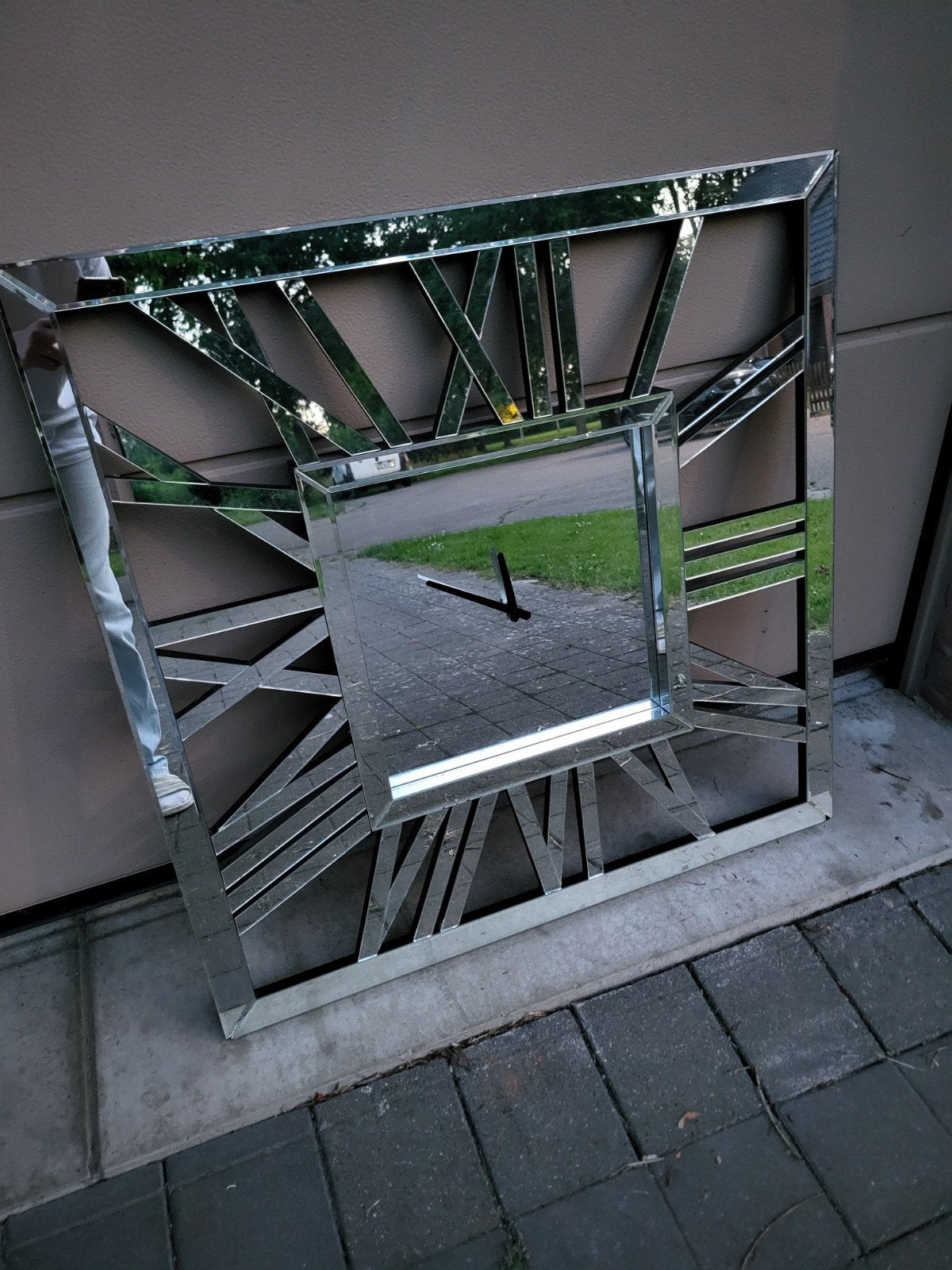Grote wandklok/spiegel, Ophalen, Wandklok