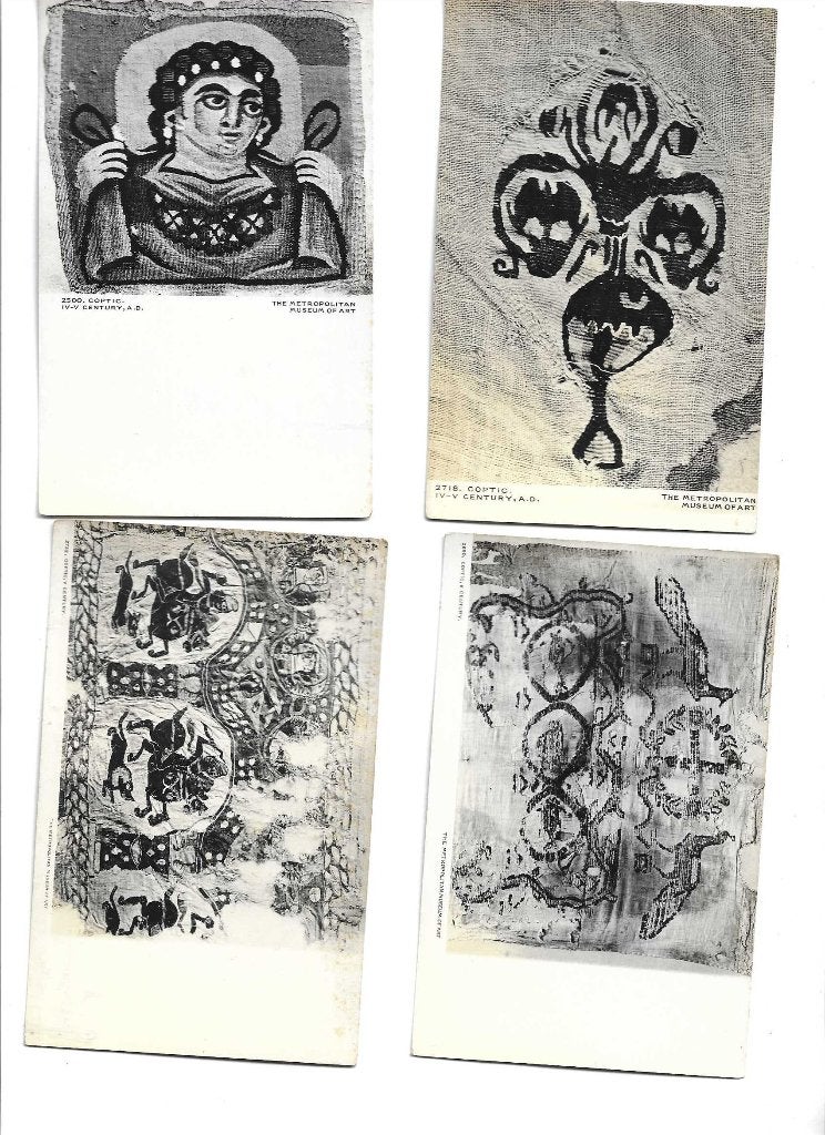 coptic  koptische wandkleden  500jaar v.chr  goudstikker, Ophalen of Verzenden, Voor 1920, Ongelopen, Overige thema's