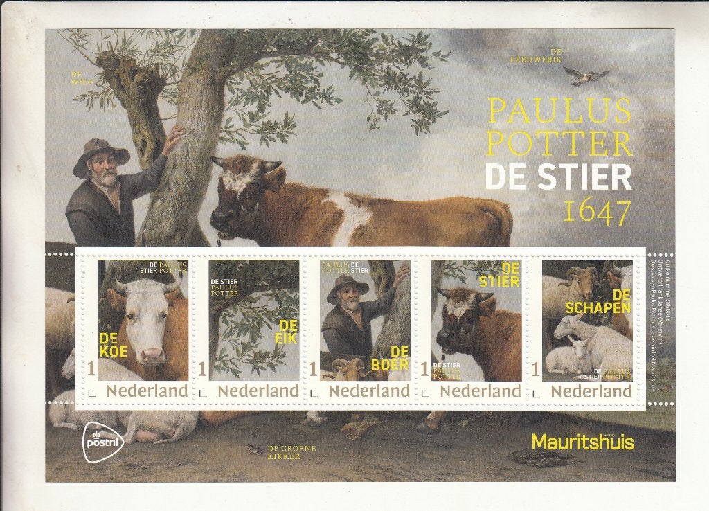 Persoonlijke: Paulus Potter, de stier uit Mauritshuis, Ophalen of Verzenden, Na 1940, Postfris