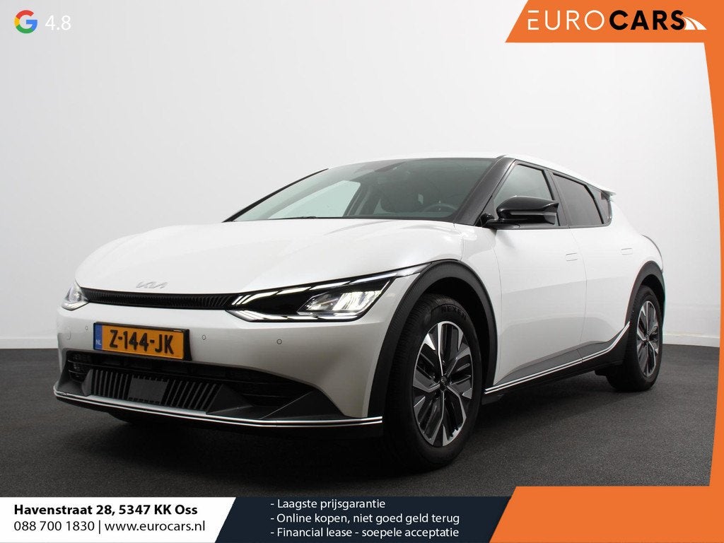 Kia EV6 Light Edition Automaat 58 kWh Navigatie Apple Carpla, Auto's, Kia, Automaat, Gebruikt, 750 kg, Leder en Stof