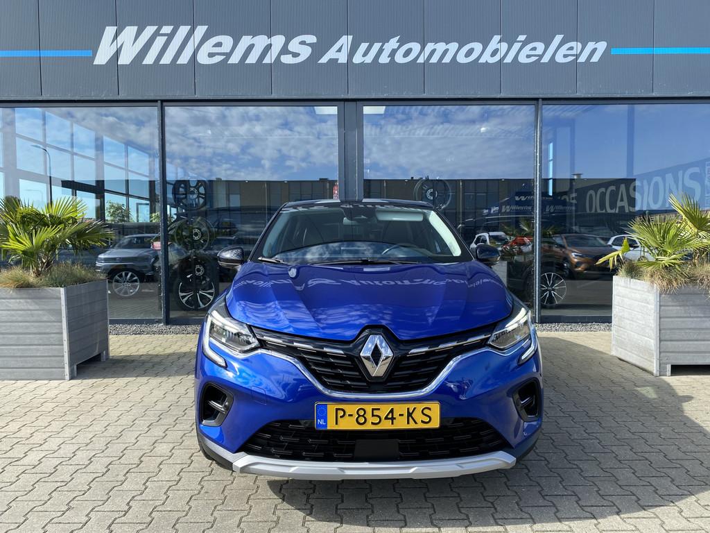 Renault Captur 1.6 E-Tech Hybrid 145 Intens App Connect, Cam, Stof, Gebruikt, Blauw, 23 km/l