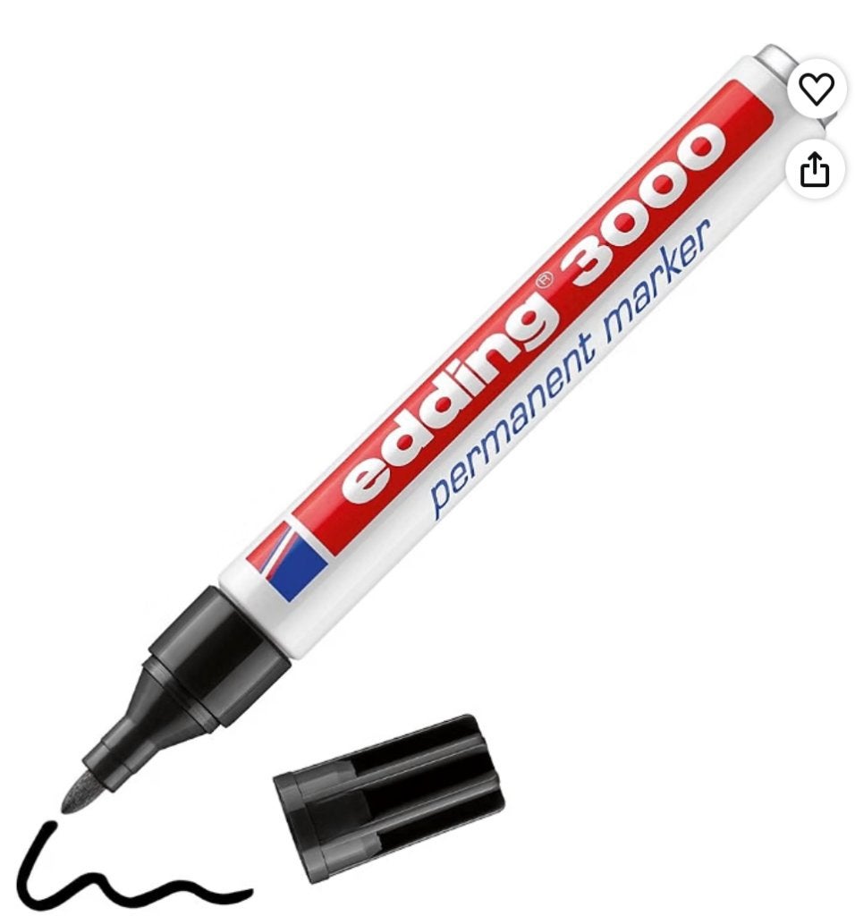 5x permanent marker - zwart - 1 stift - viltstift, Hobby en Vrije tijd, Verzenden, Nieuw, Overige typen