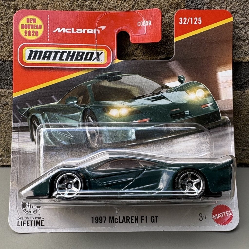 Matchbox McLaren F1 GT GROEN 1997, Ophalen of Verzenden, Nieuw, Auto