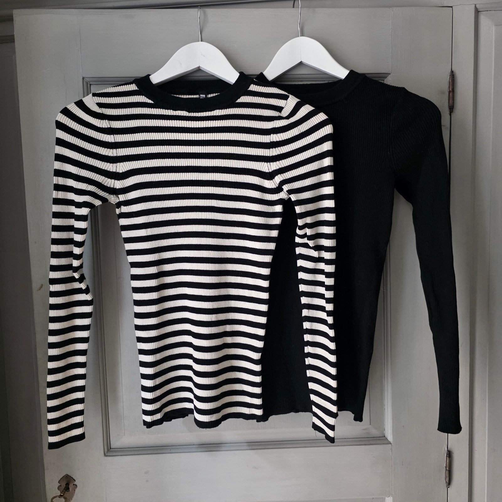 twee longsleeves gebreid Hema maat S, Zwart, Ophalen of Verzenden, Zo goed als nieuw, Lange mouw