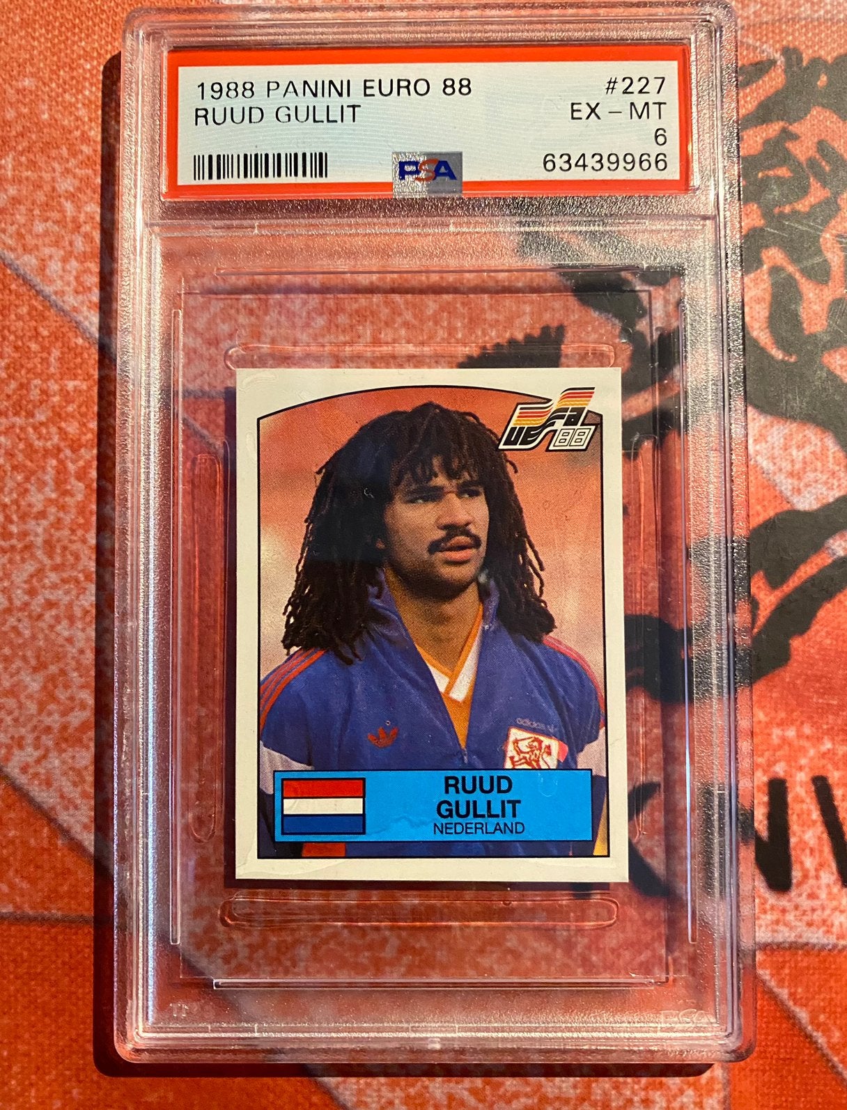 1988 Panini Euro 88 Ruud Gullit Nederlands Elftal / EK '88, Ophalen of Verzenden, Nieuw, Sticker