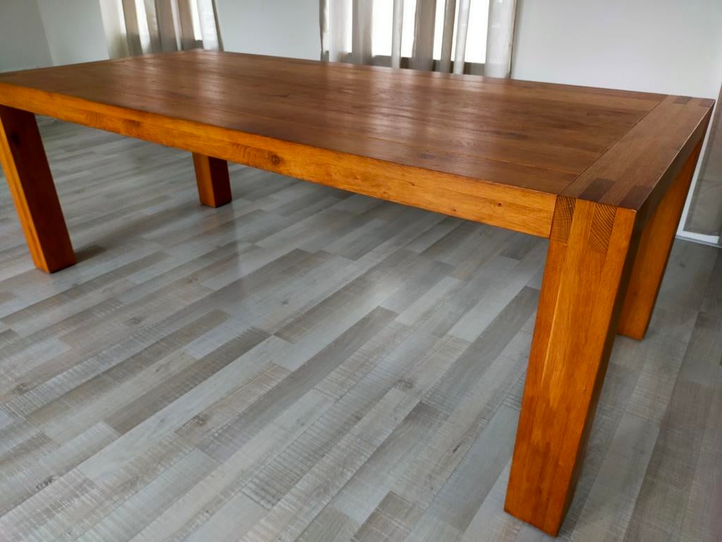 Mooie massieve eiken tafel, Huis en Inrichting, Tafels | Eettafels, Ophalen, Rechthoekig, 200 cm of meer, 50 tot 100 cm