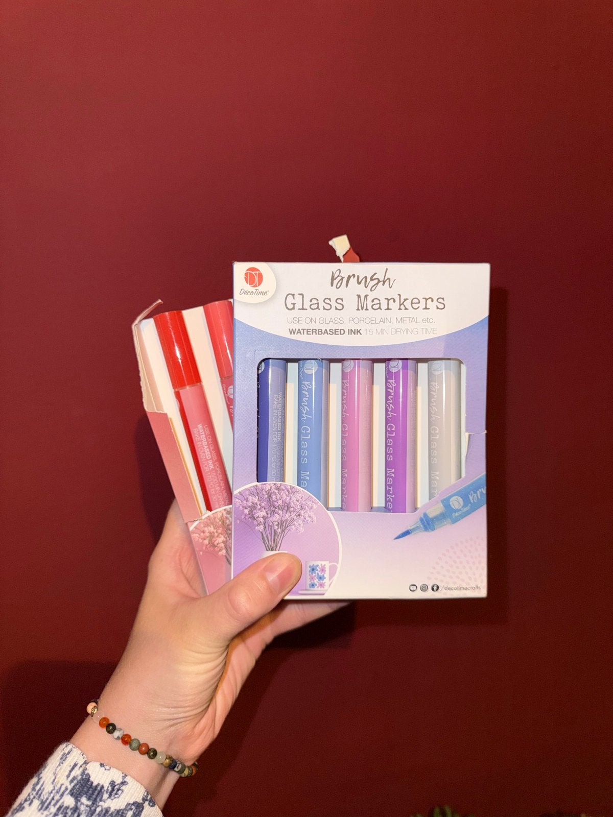 DecoTime Brush Glass Markers - Nieuwstaat, Ophalen of Verzenden, Zo goed als nieuw, Overige typen