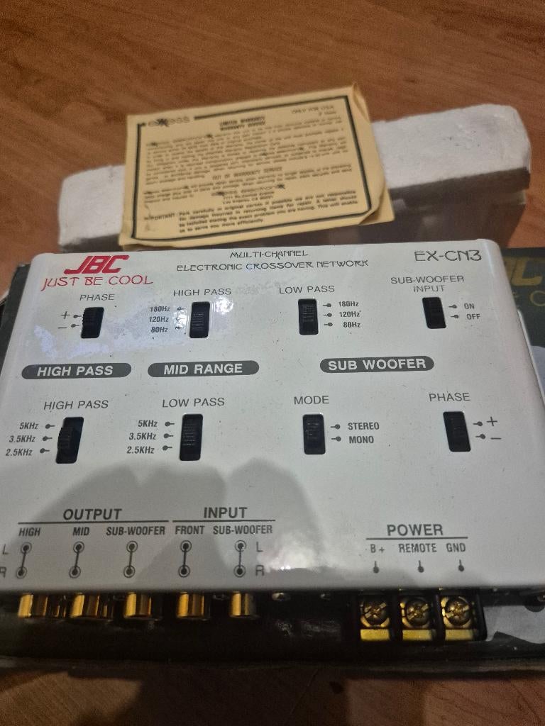 Electronic Crossover JBC multi-channel Ex-cn3, Ophalen of Verzenden, Nieuw, 120 watt of meer, Overige merken