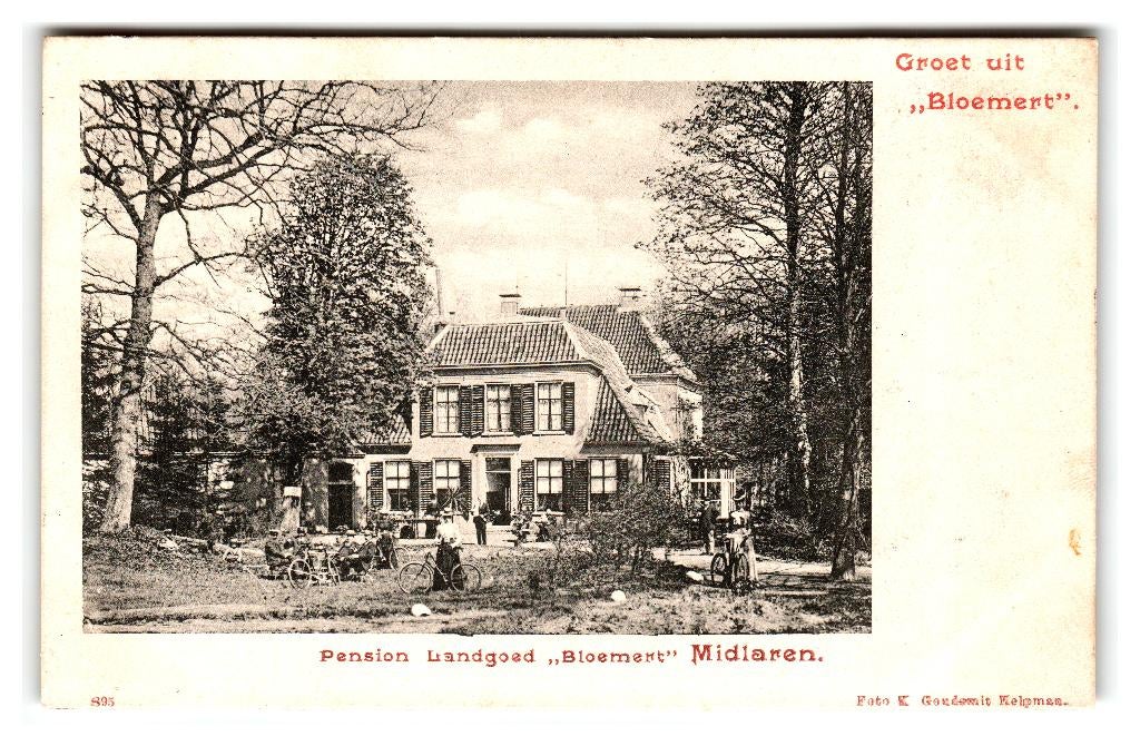Midlaren, Pension Landgoed "Bloemert", Verzenden, Voor 1920, Gelopen, Drenthe