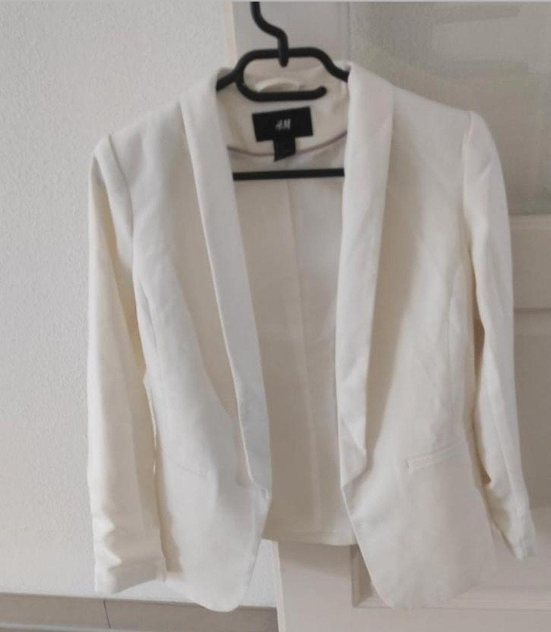 Melkkleurige colbert van H&M maat 34 In prima staat, H&M, Ophalen of Verzenden, Zo goed als nieuw, Jasje