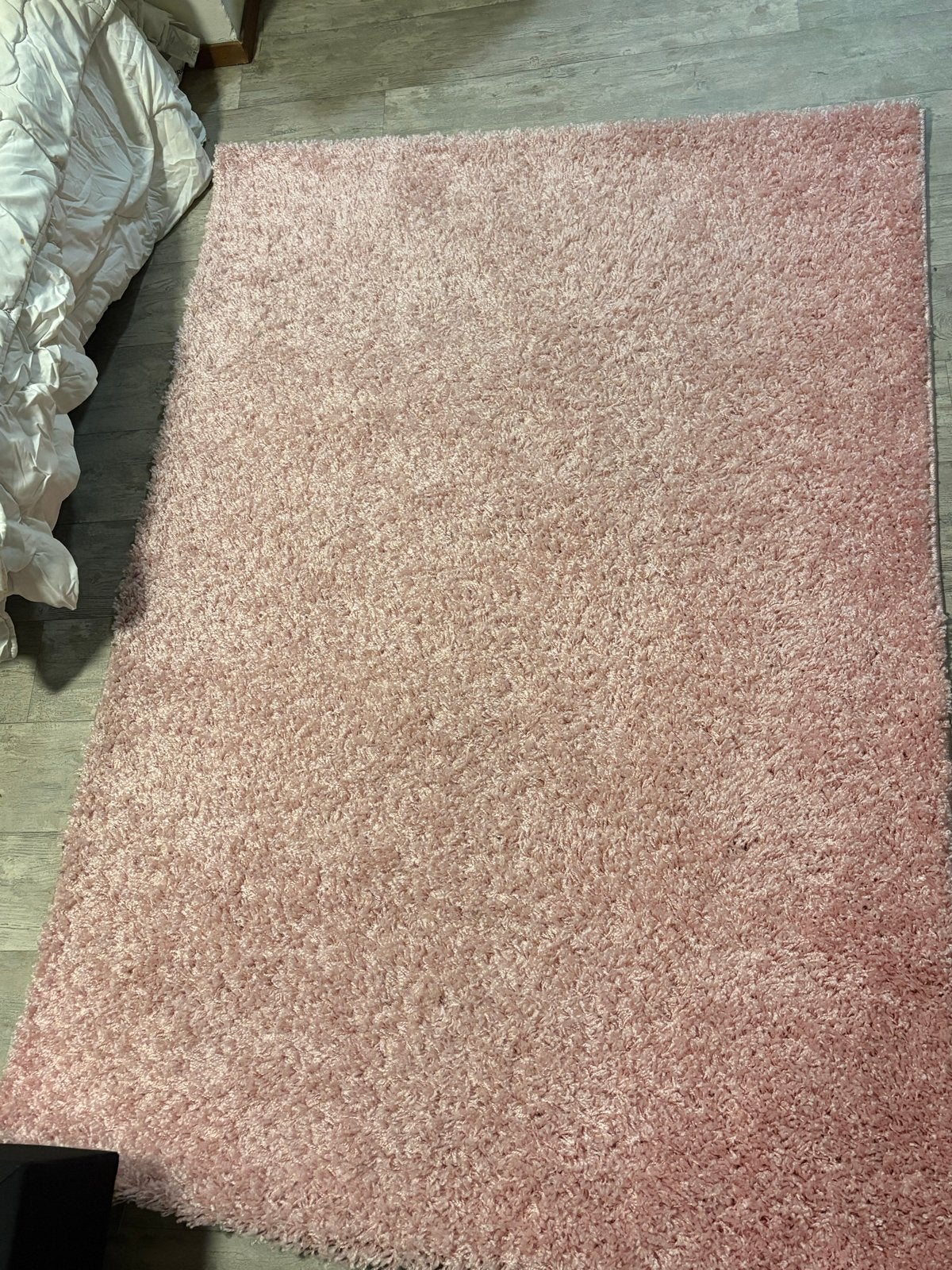 Roze hoogpolig vloerkleed 121x171 cm, Ophalen, Gebruikt, 100 tot 150 cm, Roze
