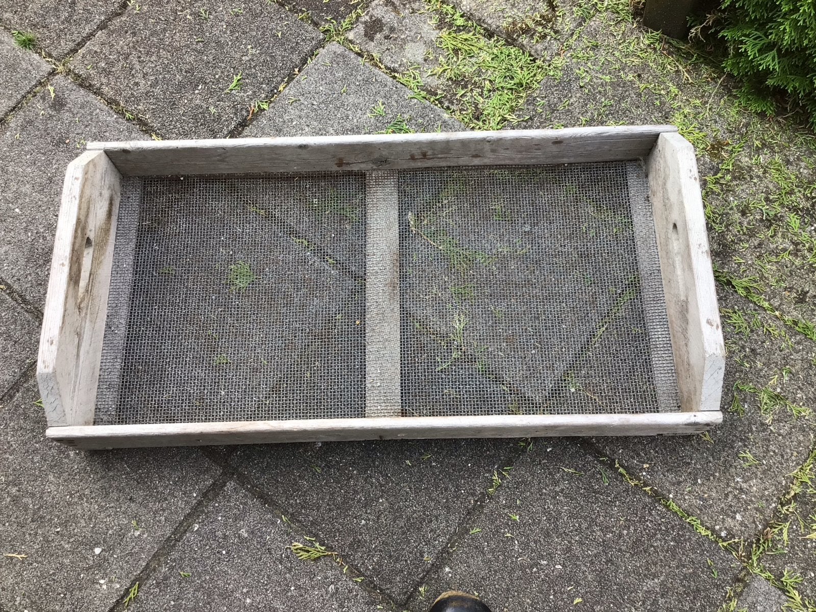 Houten zeef/droogbak voor tuin ., Ophalen, Gebruikt, Overige soorten