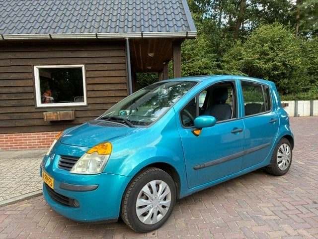 Renault Modus 1.4 16V Autbas E3 2004 Blauw Apk., Voorwielaandrijving, 4 cilinders, Blauw, 49 €/maand