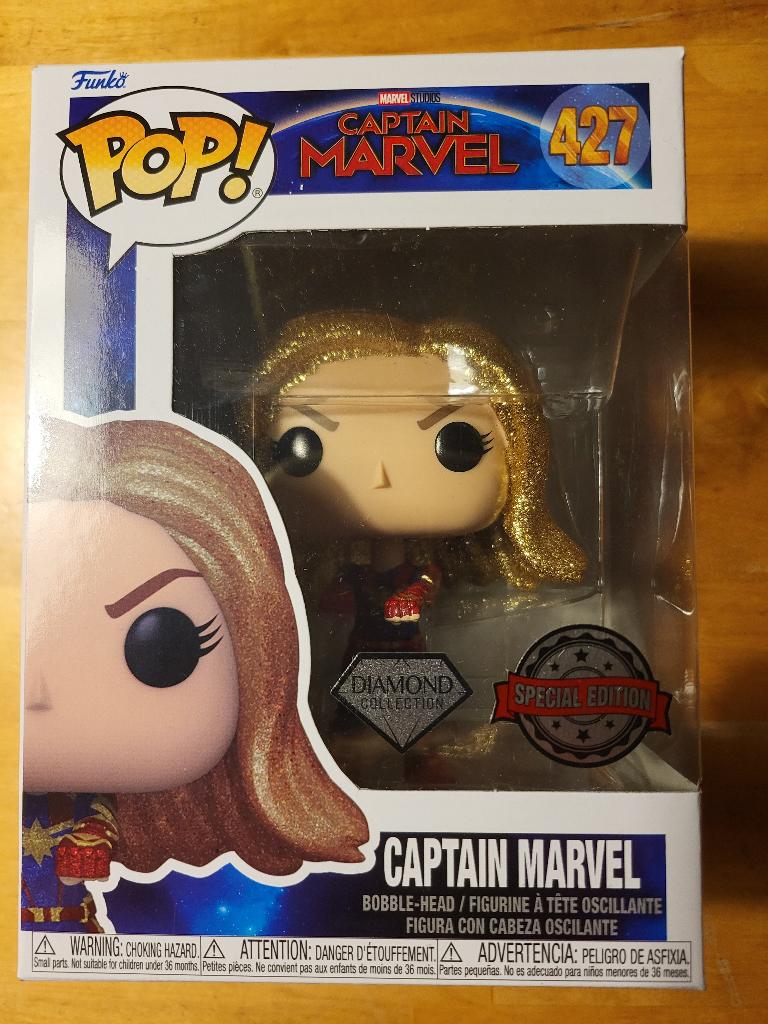 Funko Pop Captain Marvel 427 Diamond Collection Special Edit, Ophalen of Verzenden, Nieuw