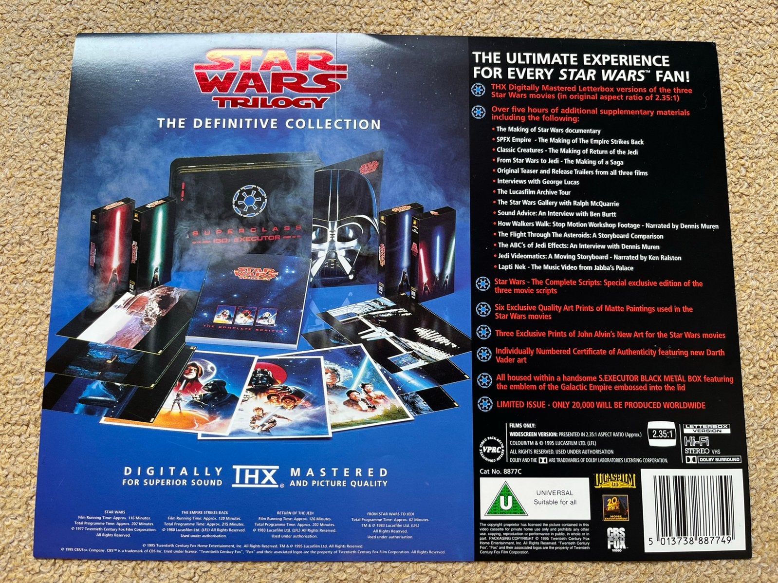 Star Wars Trilogy Superclass ISD Executor VHS collection, Verzamelen, Star Wars, Actiefiguurtje, Ophalen of Verzenden