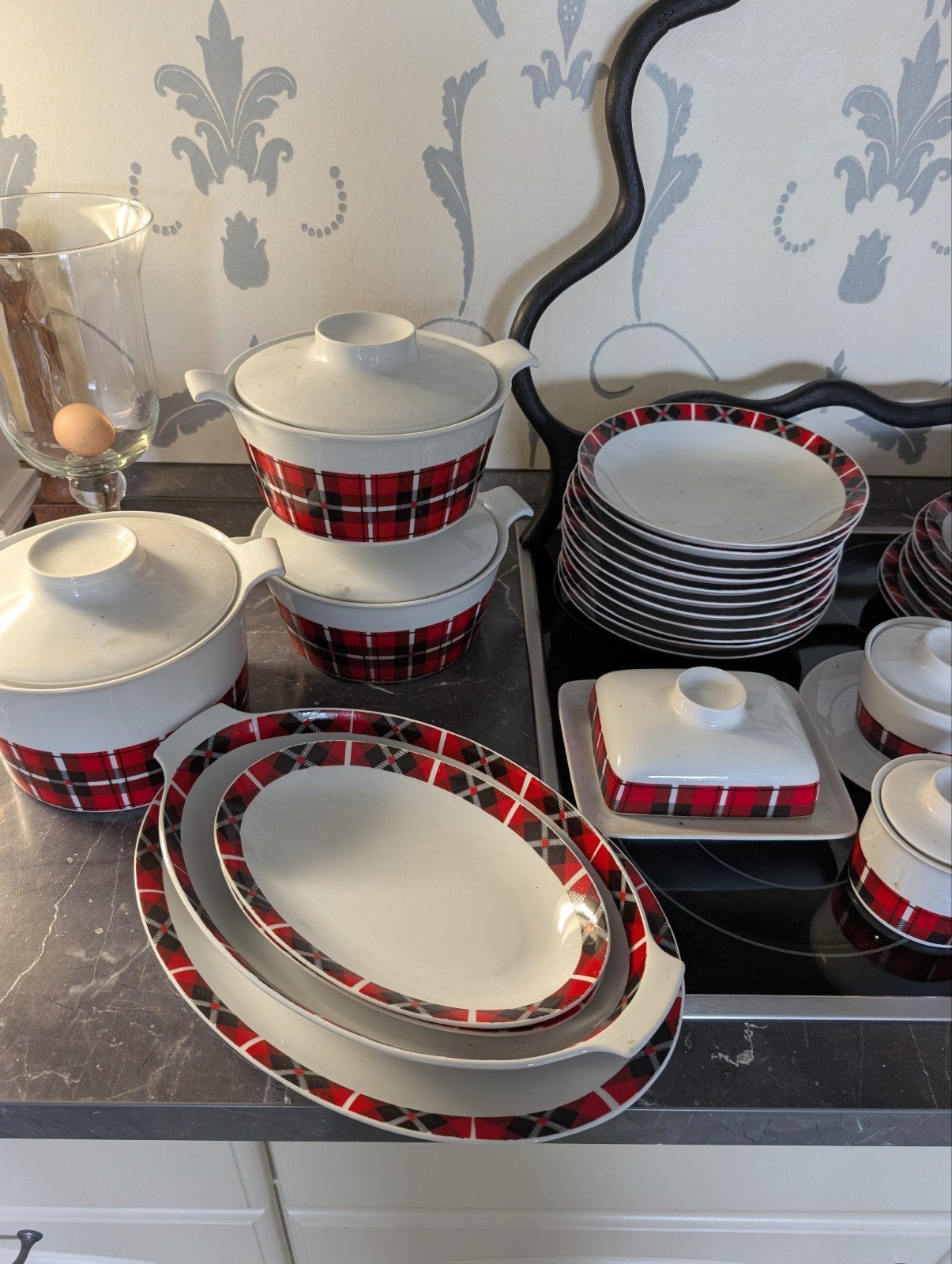 Vintage Retsch Wunsiedel Glasgow servies – 44 delen – retro, Ophalen