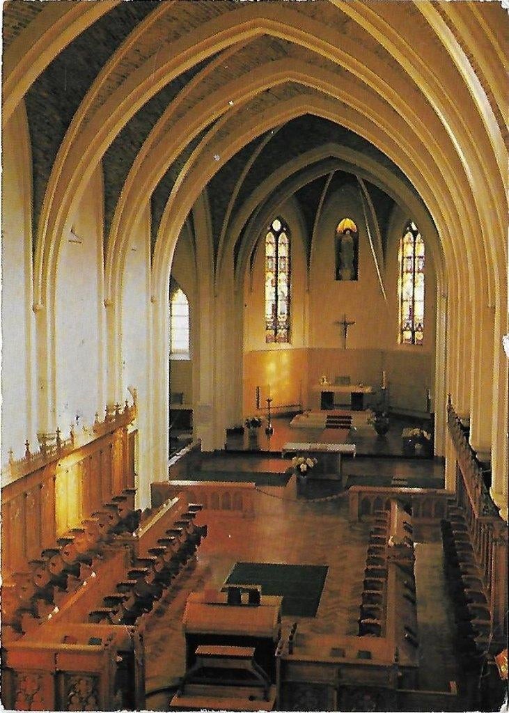 Berkel Enschot Abdijkerk Interieur Ansichtkaart (A1870 ), Ophalen of Verzenden, 1980 tot heden, Gelopen
