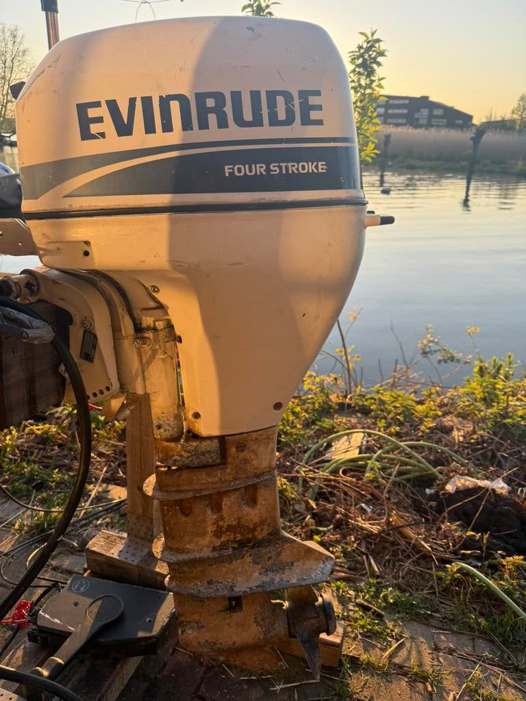 Evinrude/Johnson 15pk 4takt langstaart, Ophalen, 10 tot 30 pk, Gebruikt, Viertaktmotor