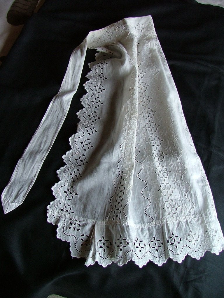 ANTIEKE HALVE BRODERIE KANTEN SCHORT ca. 1930, Ophalen of Verzenden, Dames