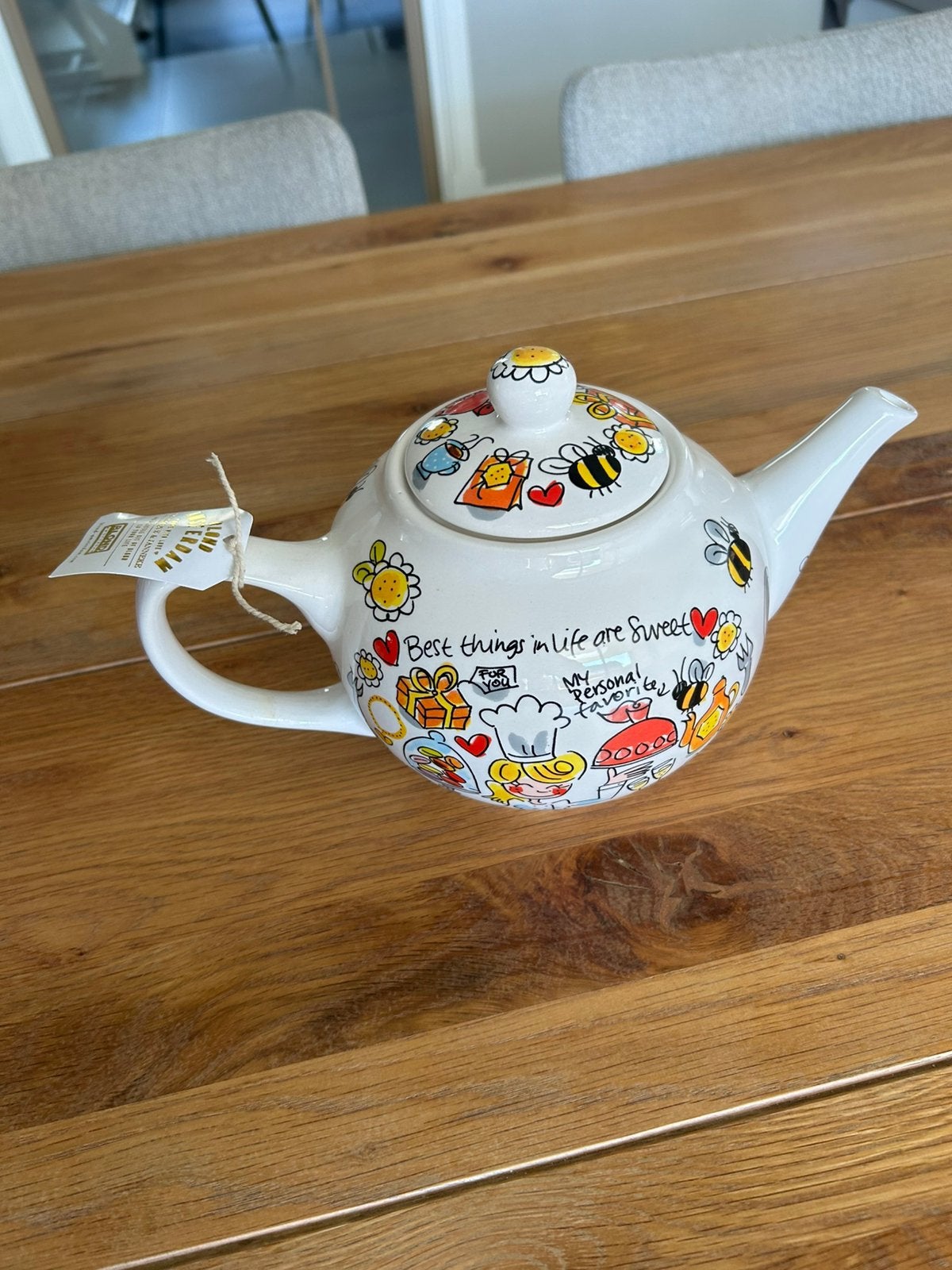 Blond Amsterdam theepot bijenkorf bijen collectie nieuw, Huis en Inrichting, Ophalen, Nieuw, Aardewerk, Overige typen