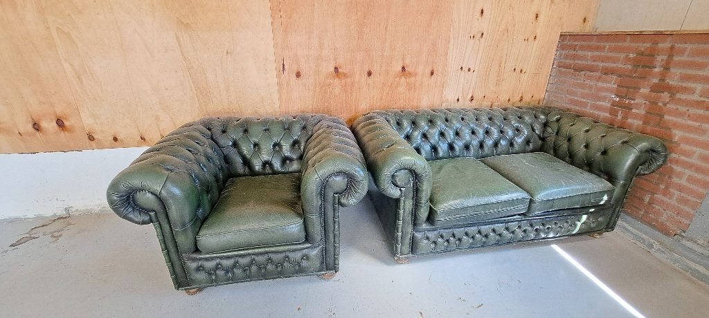Te koop Chesterfield banken, Ophalen of Verzenden