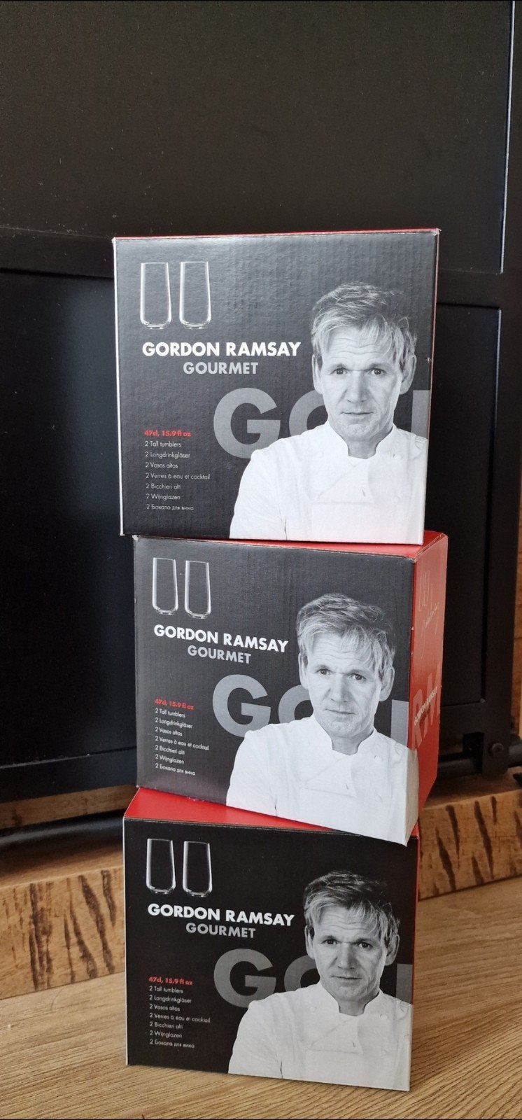 Gordon Ramsay Gourmet glazen longdrink 6x, Ophalen of Verzenden, Nieuw, Overige typen