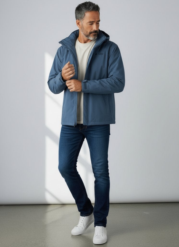 Heren Outdoor Jack Wind Waterdicht Wandeljas Trekking Jas, Maat 52/54 (L), Blauw, Nieuw, Ophalen of Verzenden