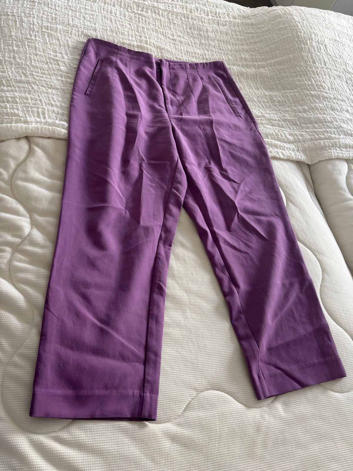 Stradivarius paarse broek - Maat 44 (L), Paars, Maat 42/44 (L), Ophalen of Verzenden, Zo goed als nieuw