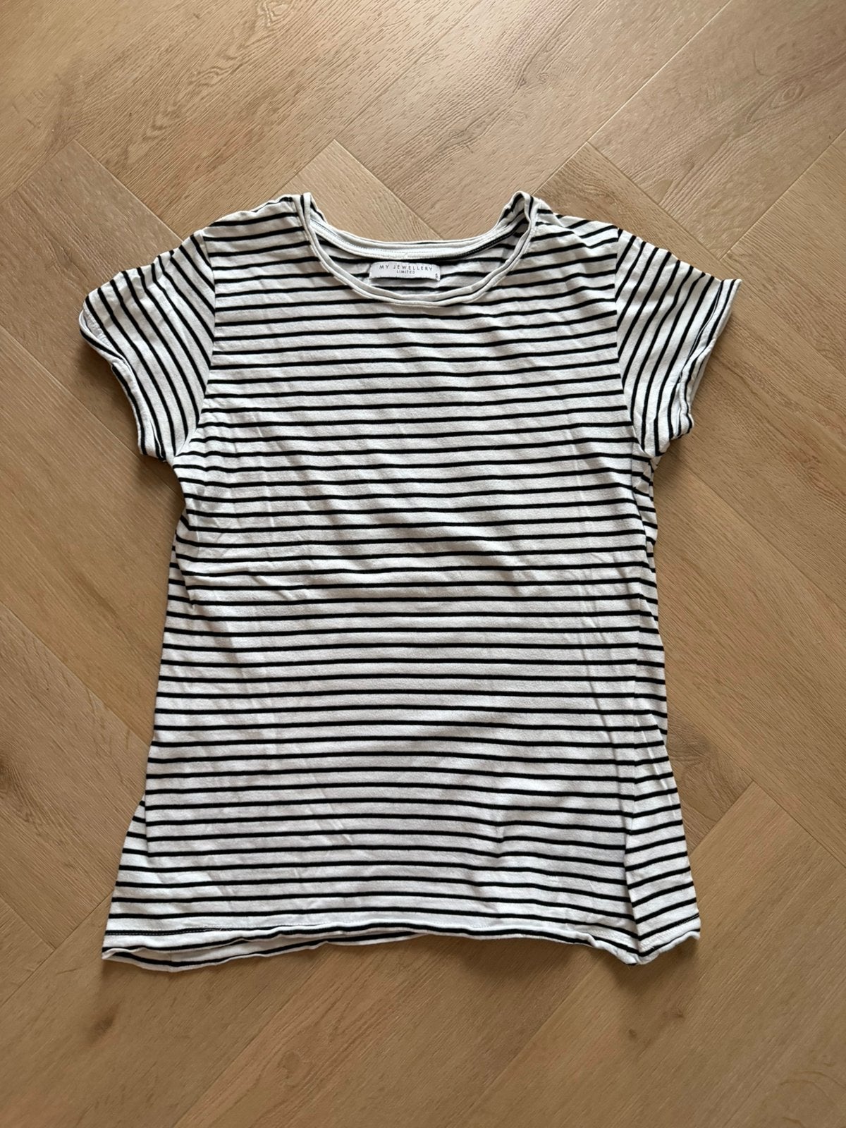 Wit zwart gestreept T-shirt van My Jewellery maat S, Ophalen of Verzenden, Zo goed als nieuw, Wit, Korte mouw