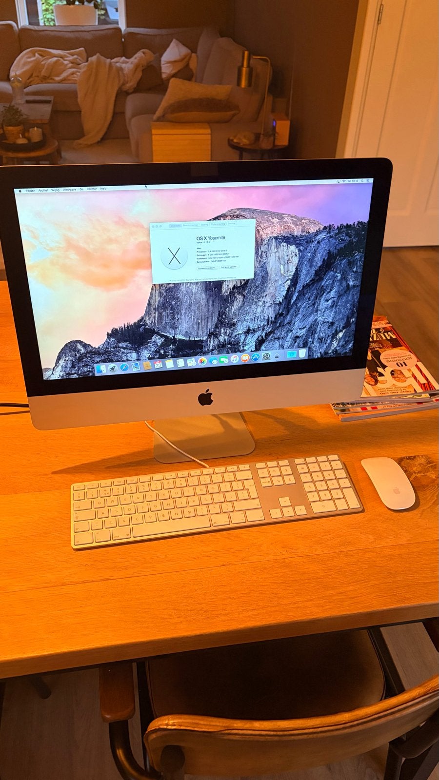 Apple iMac 21,5 inch (2014) met toetsenbord en muis, Computers en Software, Ophalen, Gebruikt, 8 GB, HDD