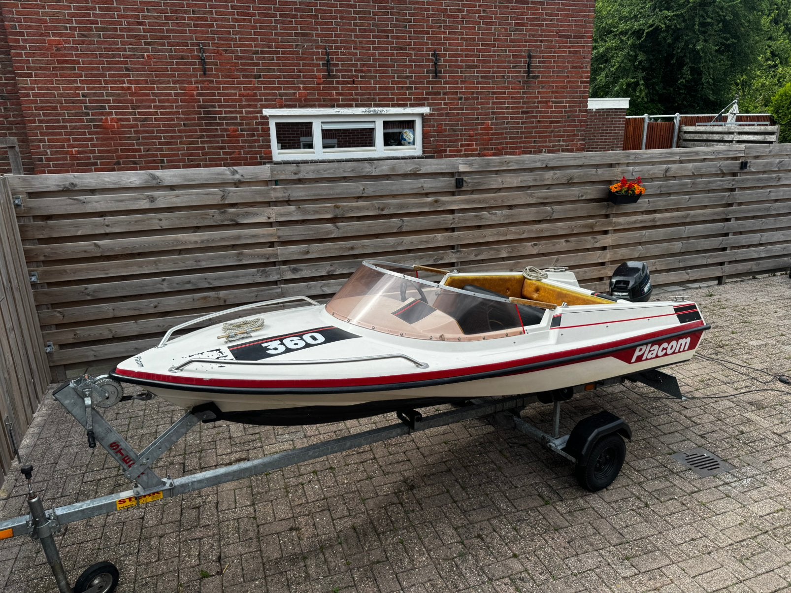 (VERKOCHT) Placom 360 met 6pk mercury incl trailer, Gebruikt, Met afstandsbediening, 6 pk, Ophalen of Verzenden