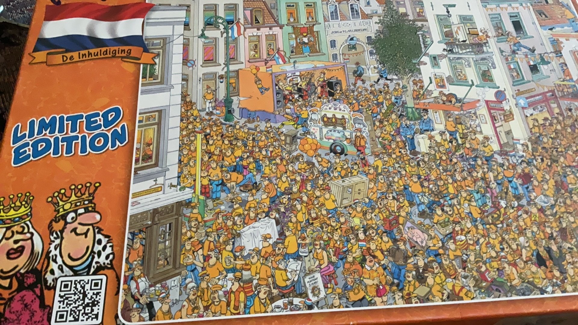 J v haasteren puzzel 1000 st. De Inhuldiging, Hobby en Vrije tijd, Denksport en Puzzels, Ophalen of Verzenden, 500 t/m 1500 stukjes