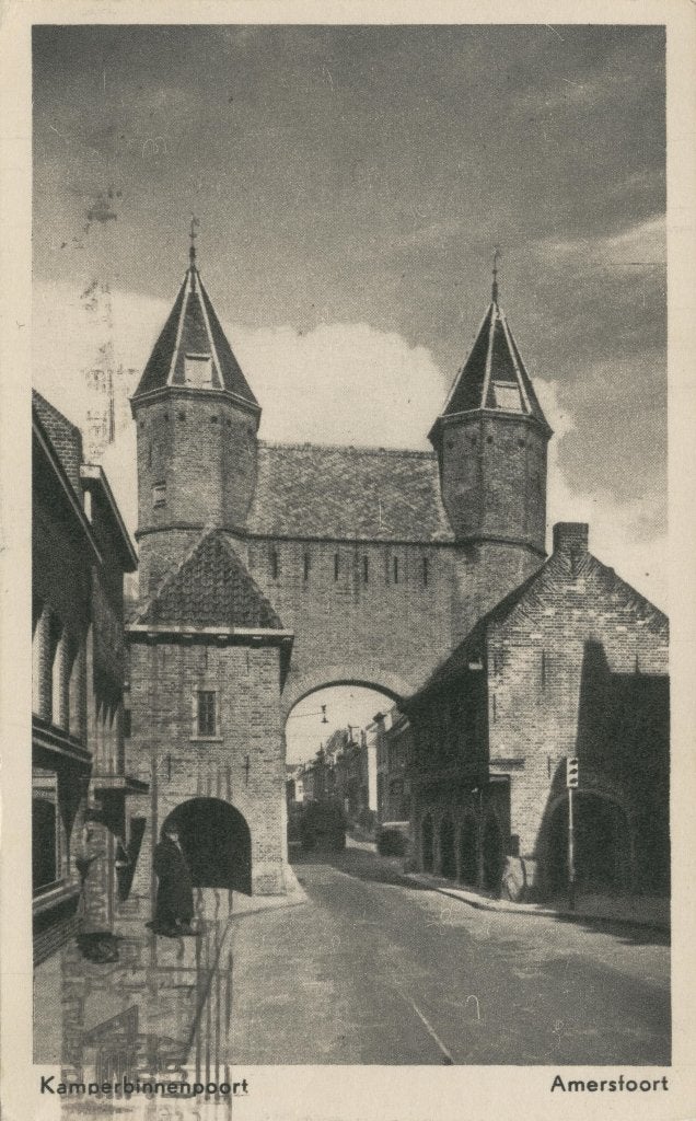 Amersfoort  Kamperbinnenpoort 1955, Verzamelen, Verzenden, 1940 tot 1960, Gelopen, Utrecht