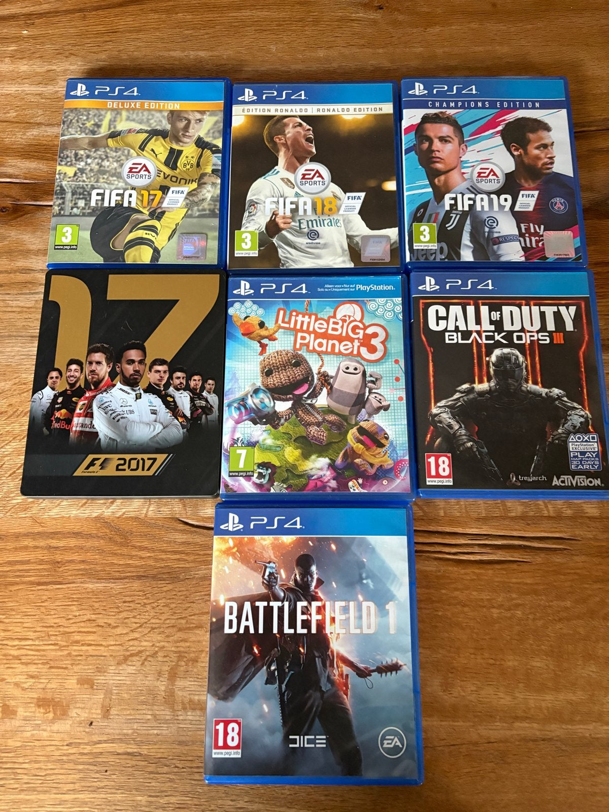 PS4 Games: FIFA 17, 18, 19, F1 2017, LittleBigPlanet 3, Call, Gebruikt, Vanaf 18 jaar, Eén computer, Ophalen of Verzenden