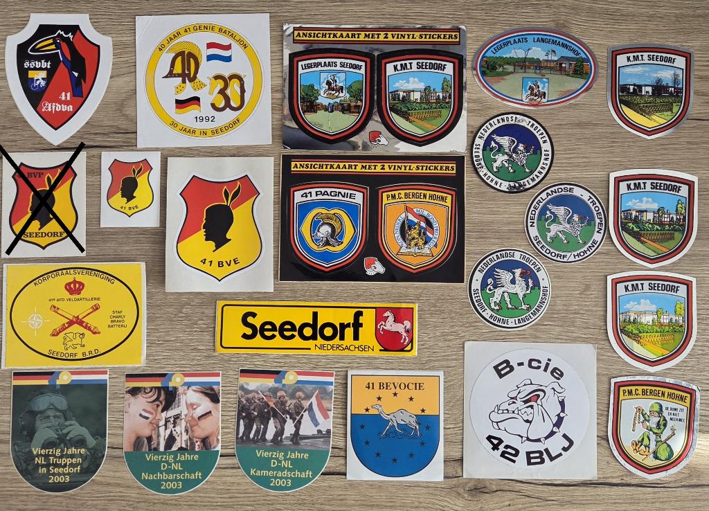 stickers Defensie/Landmacht 38 Seedorf, Ophalen of Verzenden, Zo goed als nieuw