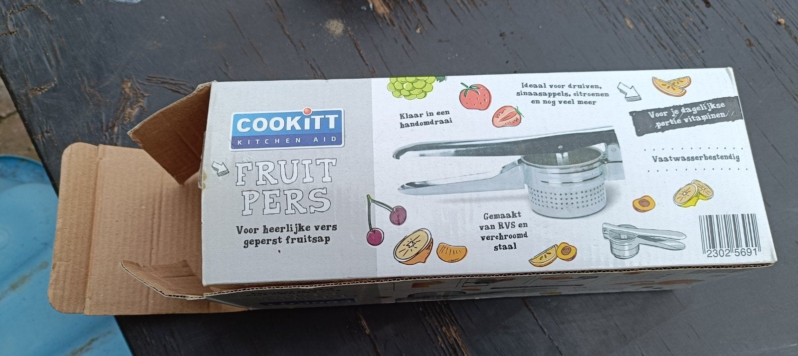 Cookitt Kitchen Aid Fruitpers RVS - Zo goed als nieuw, Ophalen, Overige typen, Zilver, Zo goed als nieuw