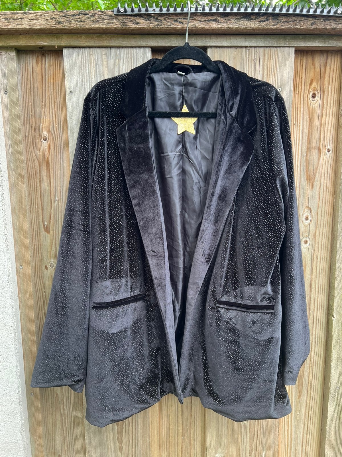 Glimmende Zwarte Blazer Maat 48 voor Feestelijke Gelegenhede, Ophalen of Verzenden, Zo goed als nieuw, Maat 46/48 (XL) of groter