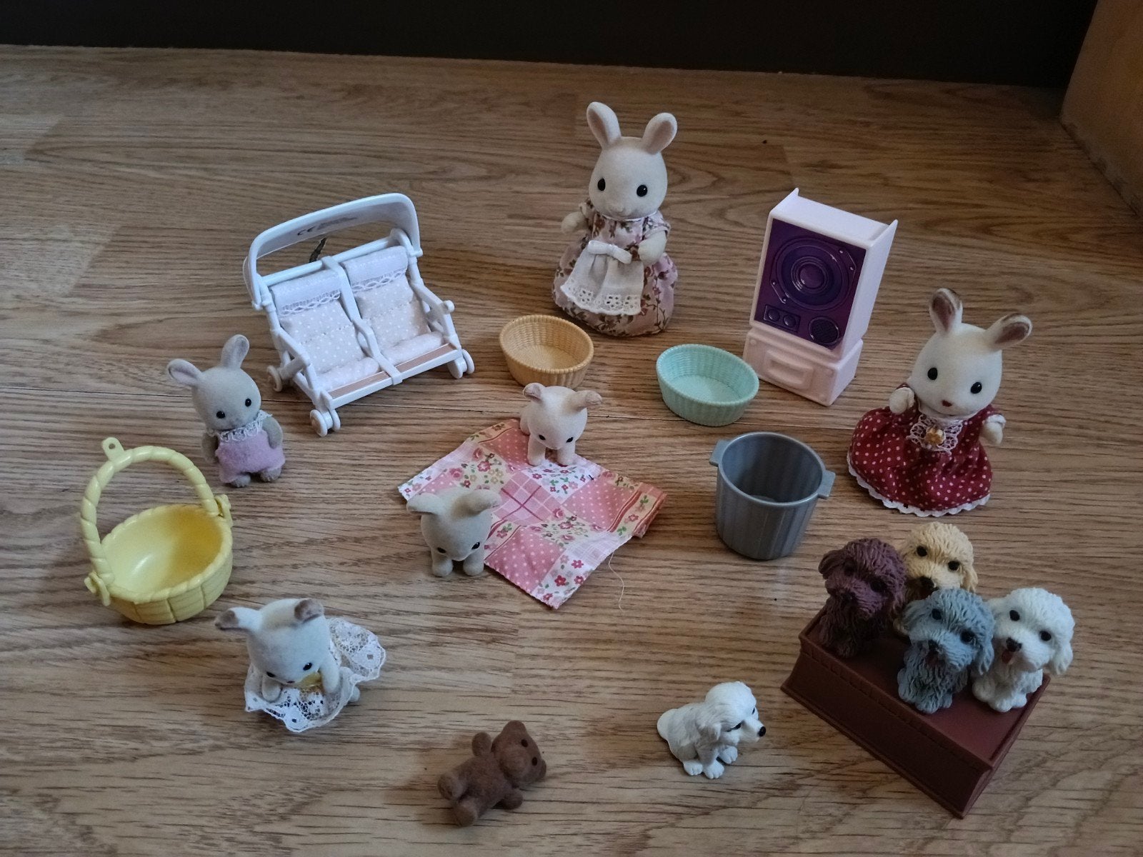 Sylvanian konijnen speelset konijntjes, Ophalen of Verzenden, Gebruikt, Popje