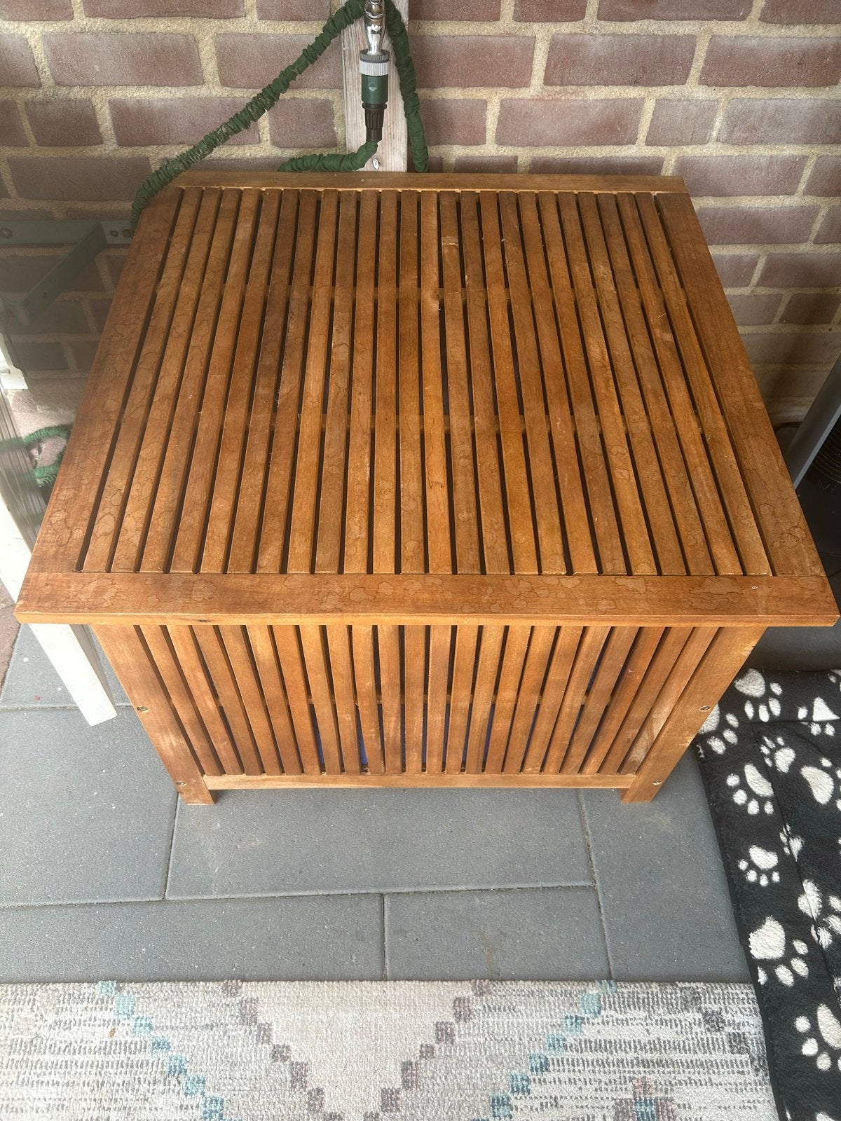Mooie houten kist voor tuinkussens - 70x70x60 cm, Tuin en Terras, Ophalen, Zo goed als nieuw, Hout, Overige typen