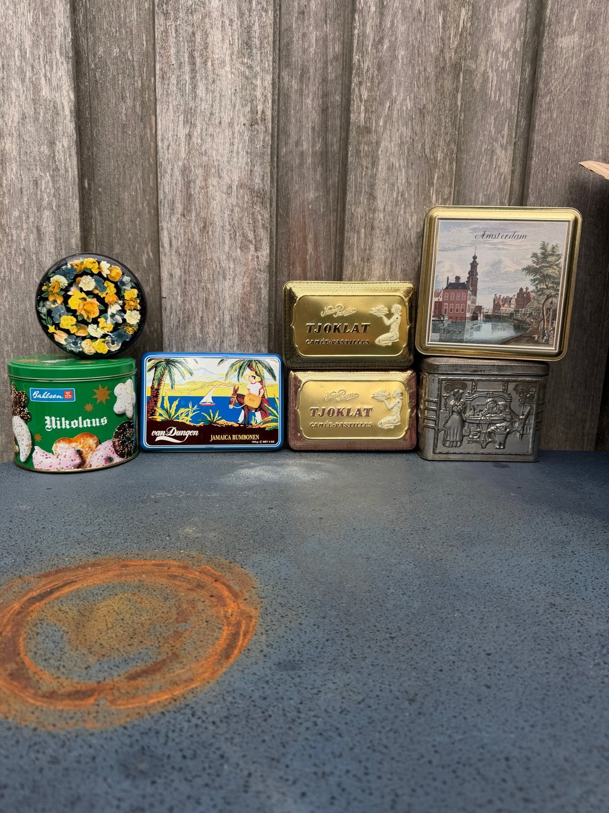 Antieke blikjes en koperen en bronzen schalen en weegschaal, Antiek en Kunst, Antiek | Koper en Brons, Ophalen of Verzenden, Koper