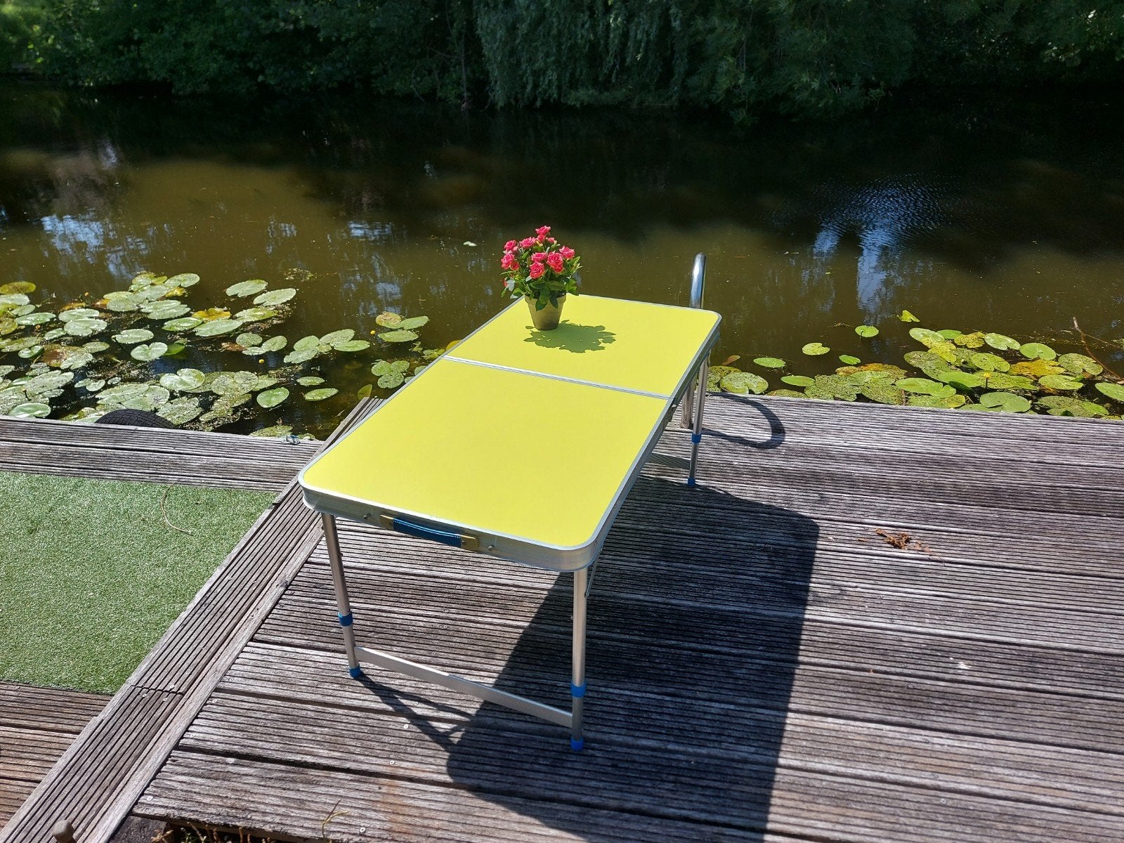 Grote aluminium camping kampeertafel koffermodel, Ophalen, Campingtafel