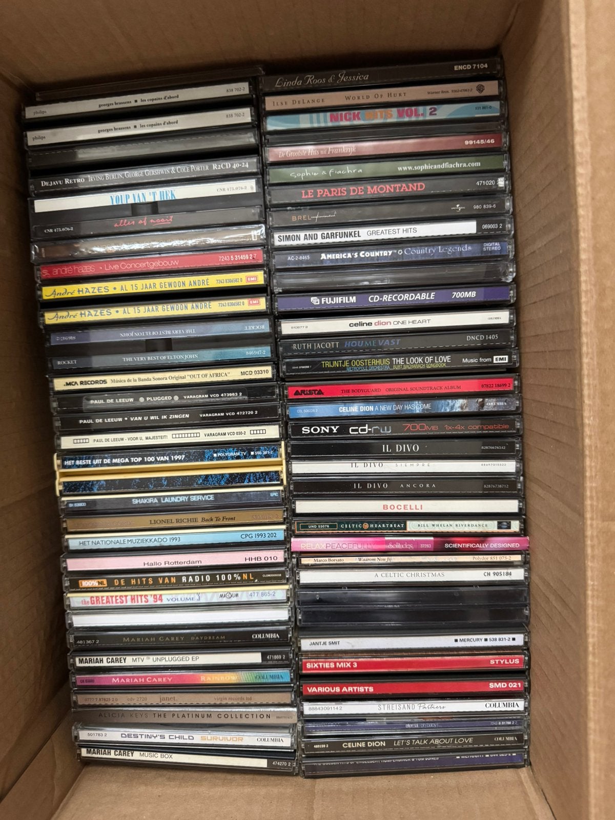 66 pop CDs en 🔴11 singel CDtjes  doos vol, Ophalen of Verzenden, Gebruikt, Pop